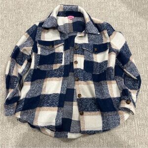Women’s Plaid Flannel in Blue and Cream and Brown